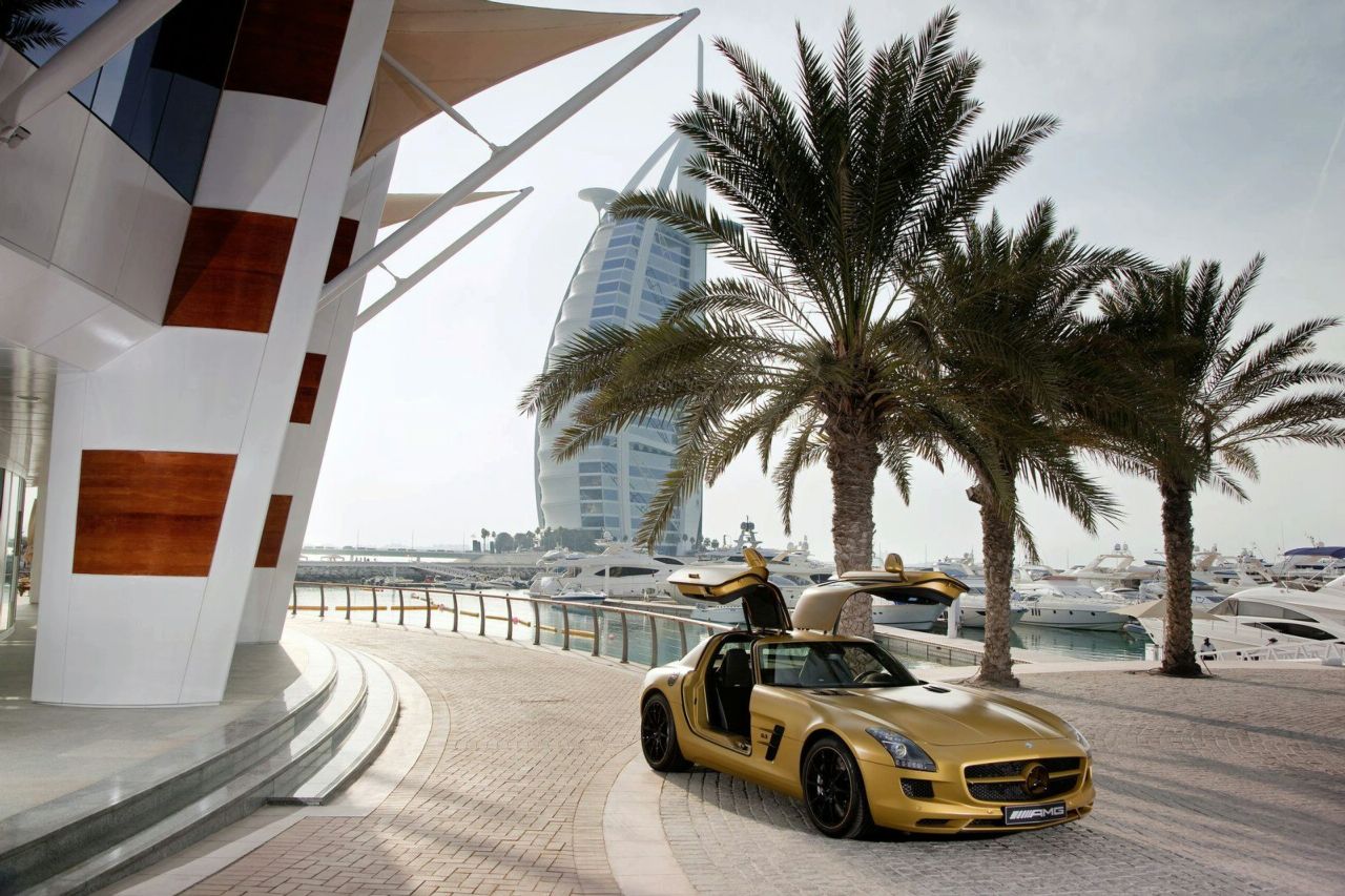 Mercedes SLS AMG Desert Gold и G 55 AMG Edition 79