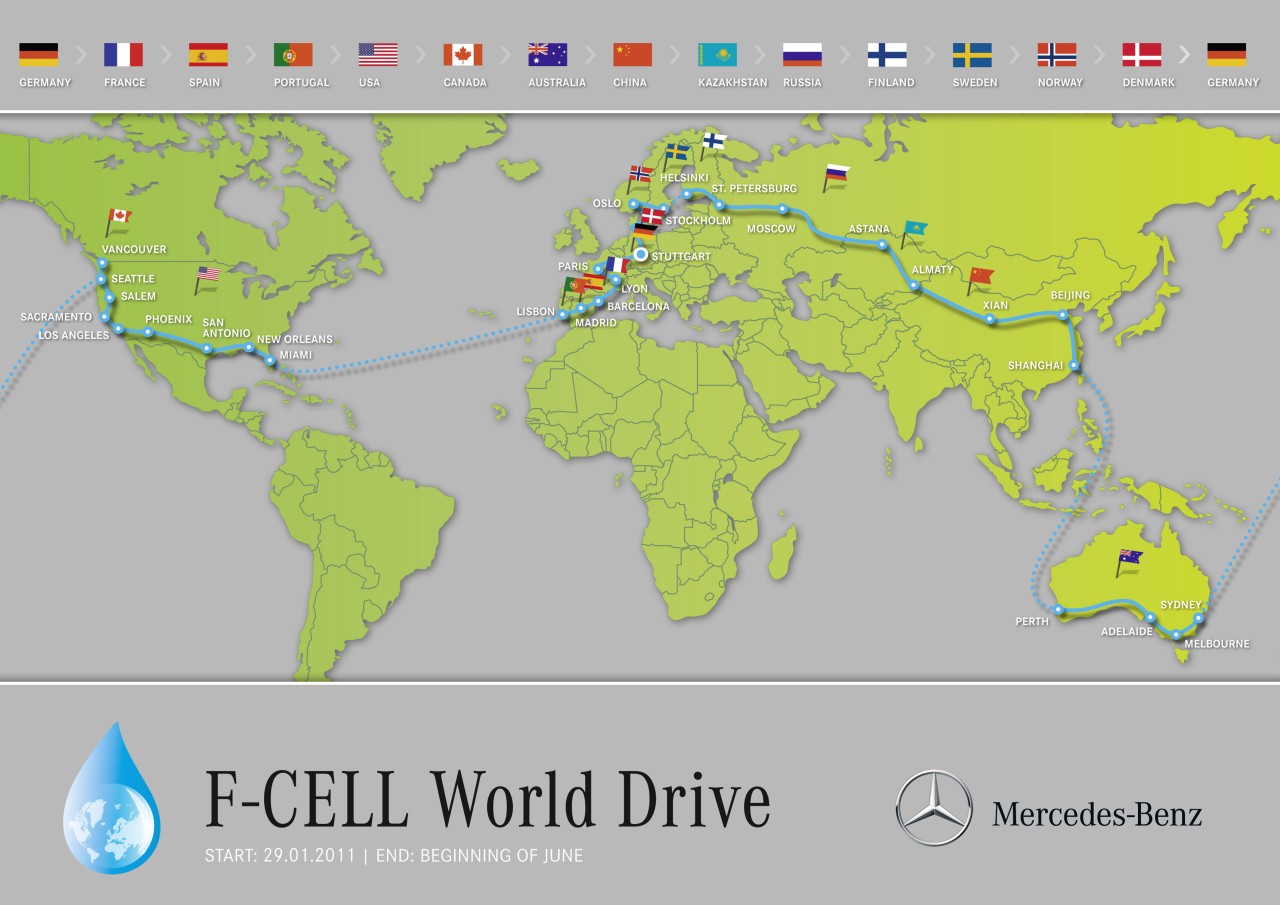 Mercedes B-Class F-Cell (околосветска обиколка)