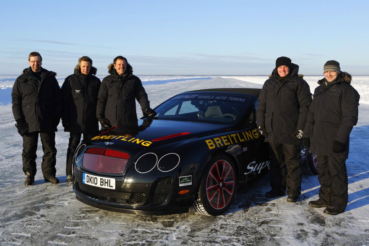 Bentley Continental Supersports (рекордьорът на лед)